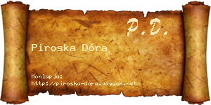 Piroska Dóra névjegykártya